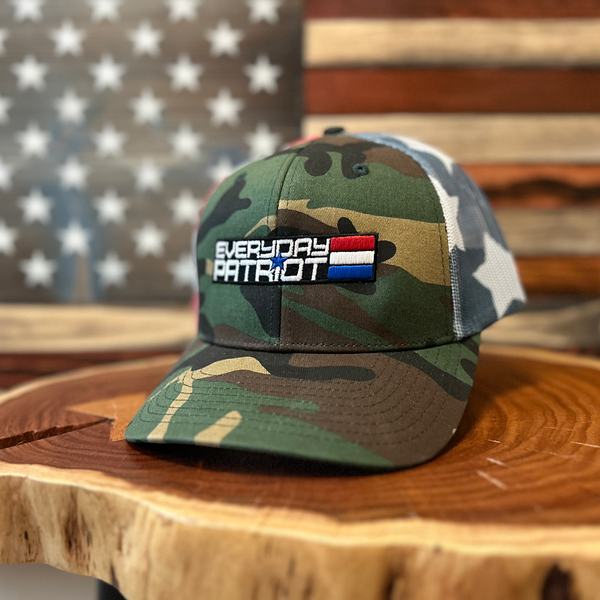 American Hero – EDP – Woodland Camo/American Flag Mesh